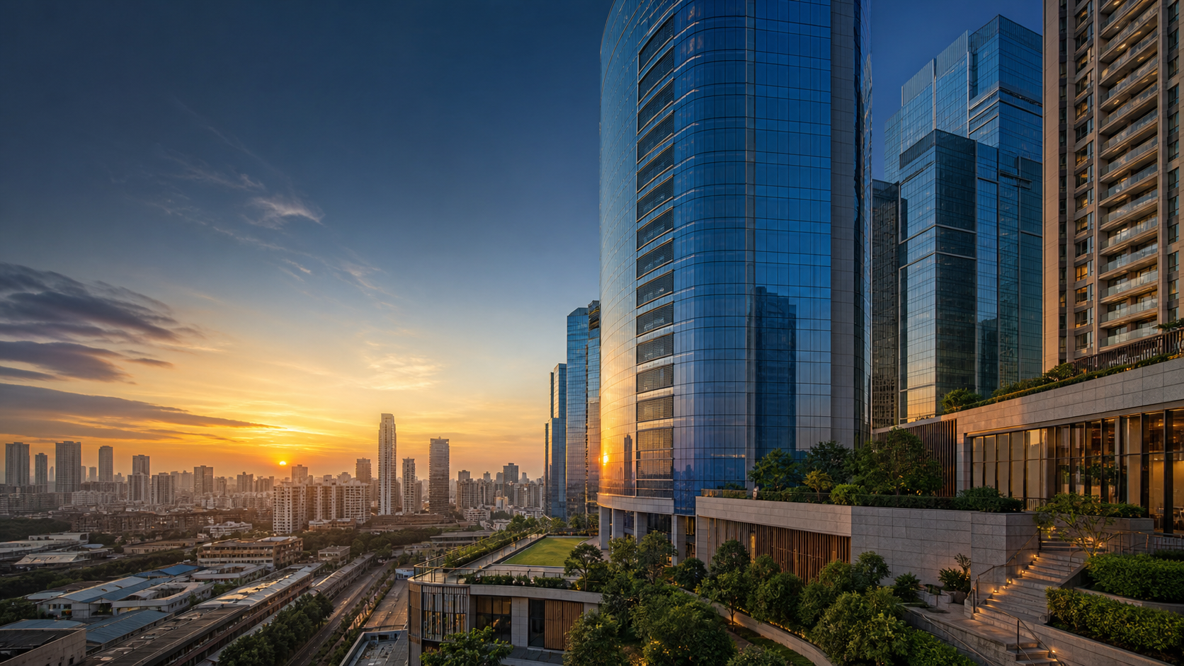 Luxury high-rise skyline by Revamp Realty